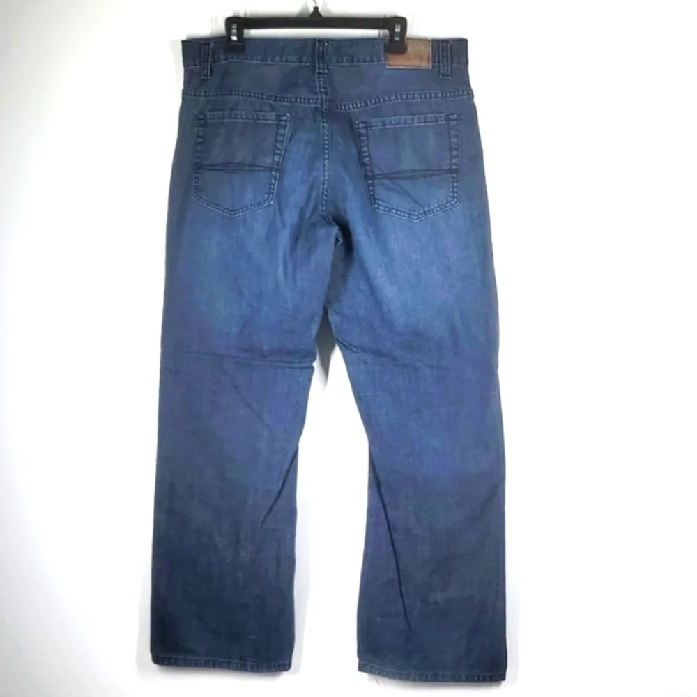 Perry Ellis Premium Denim Dark Blue Bootcut Jeans 36x30 EUC